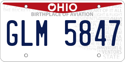 OH license plate GLM5847