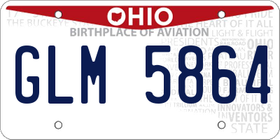 OH license plate GLM5864