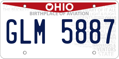 OH license plate GLM5887