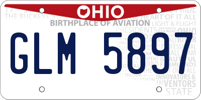 OH license plate GLM5897