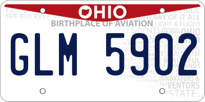 OH license plate GLM5902