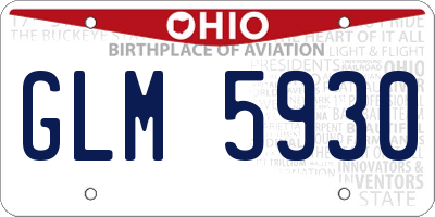 OH license plate GLM5930