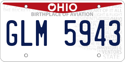 OH license plate GLM5943