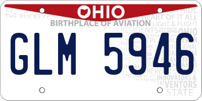 OH license plate GLM5946