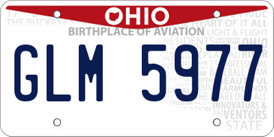 OH license plate GLM5977