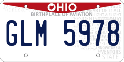 OH license plate GLM5978