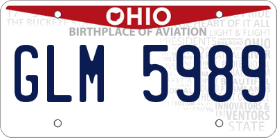 OH license plate GLM5989