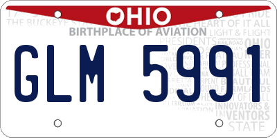 OH license plate GLM5991