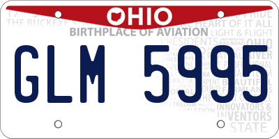 OH license plate GLM5995