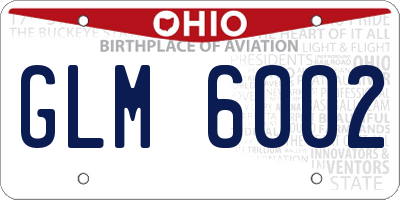 OH license plate GLM6002