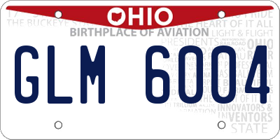 OH license plate GLM6004