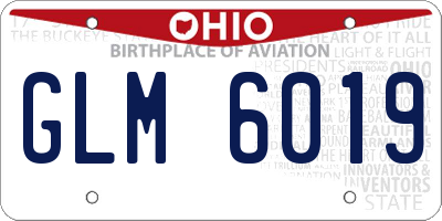 OH license plate GLM6019