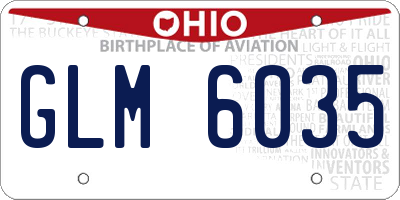 OH license plate GLM6035