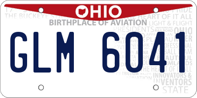 OH license plate GLM6041