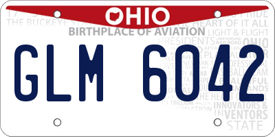 OH license plate GLM6042