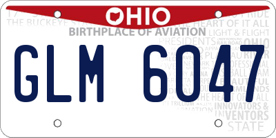 OH license plate GLM6047