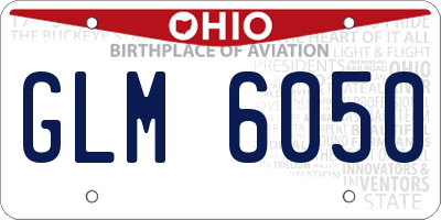 OH license plate GLM6050