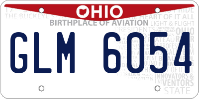 OH license plate GLM6054