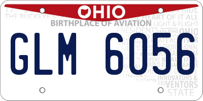OH license plate GLM6056