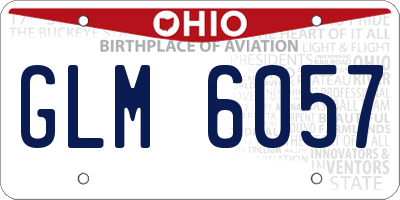 OH license plate GLM6057