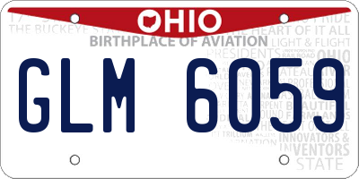 OH license plate GLM6059