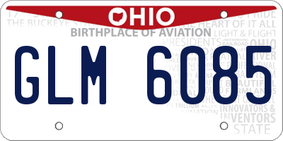 OH license plate GLM6085