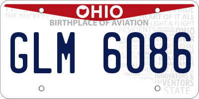 OH license plate GLM6086