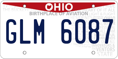 OH license plate GLM6087