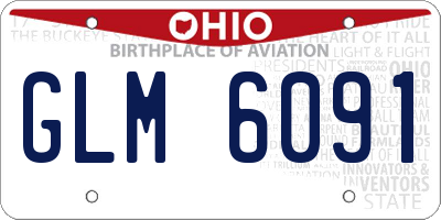 OH license plate GLM6091