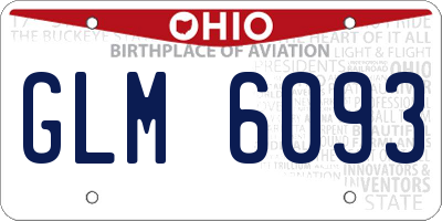 OH license plate GLM6093