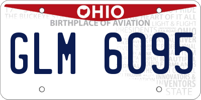 OH license plate GLM6095