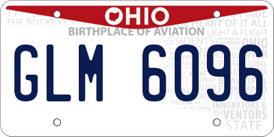 OH license plate GLM6096