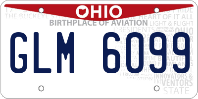 OH license plate GLM6099