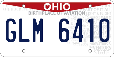 OH license plate GLM6410