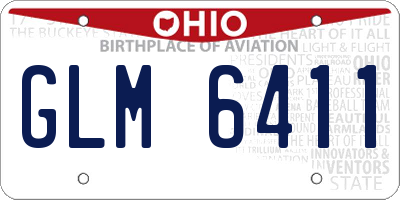 OH license plate GLM6411