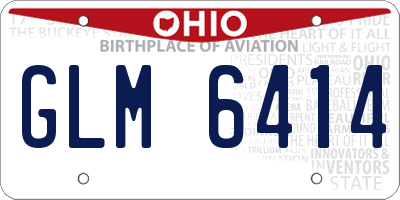 OH license plate GLM6414