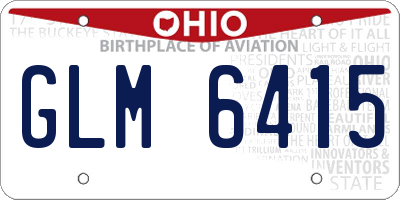 OH license plate GLM6415