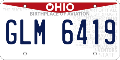 OH license plate GLM6419