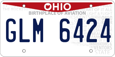 OH license plate GLM6424