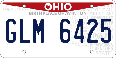 OH license plate GLM6425