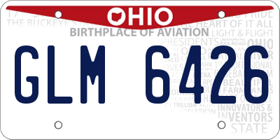 OH license plate GLM6426