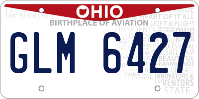 OH license plate GLM6427