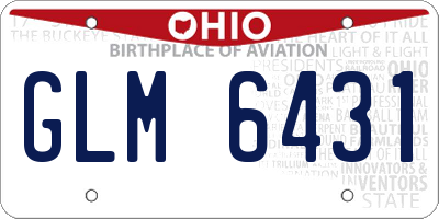 OH license plate GLM6431