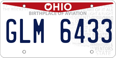 OH license plate GLM6433
