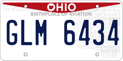 OH license plate GLM6434