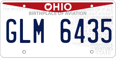 OH license plate GLM6435