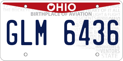 OH license plate GLM6436