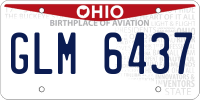 OH license plate GLM6437