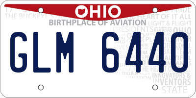 OH license plate GLM6440