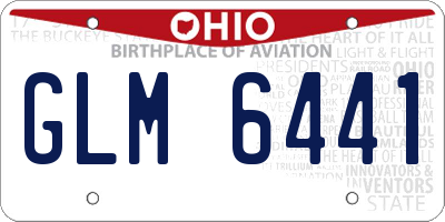 OH license plate GLM6441